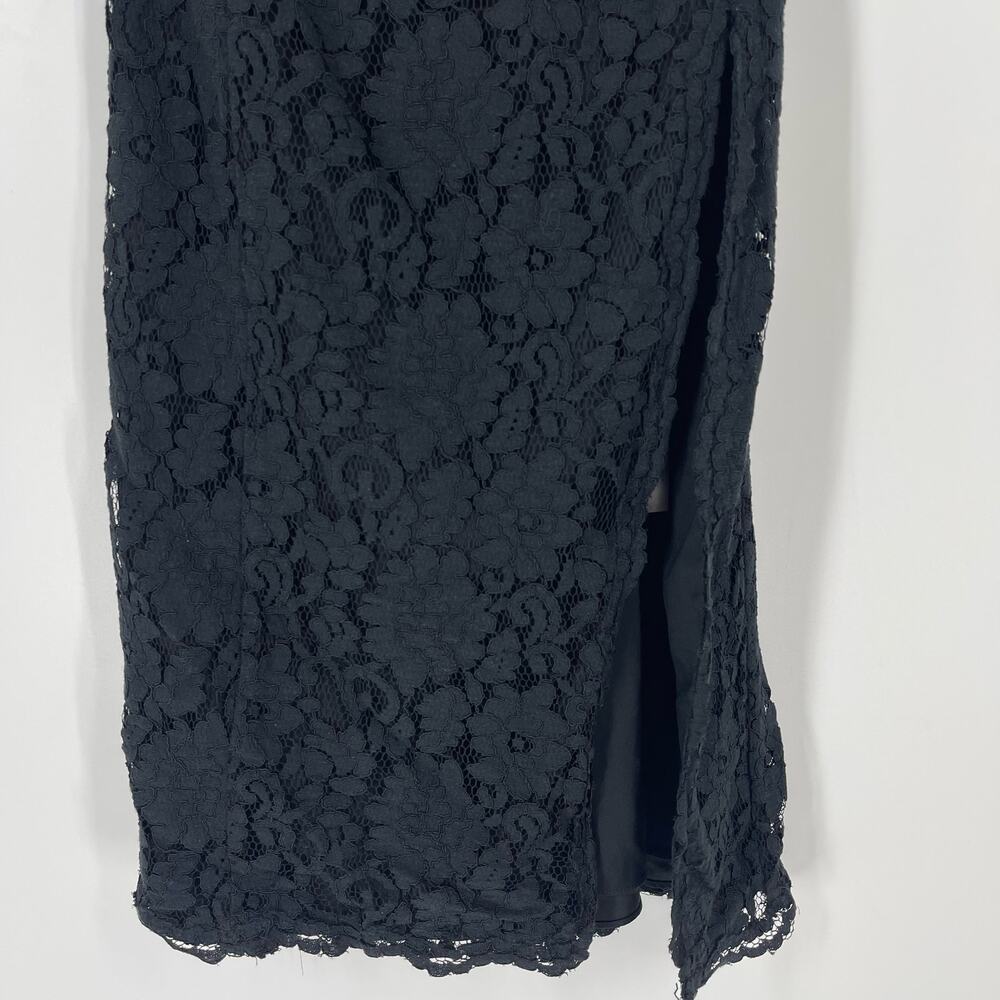 Fame‎ & Partners Black Lace Mariposa Dress Knee Length Size 2 - Picture 7 of 12